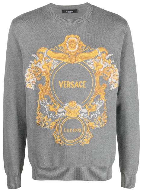 Versace Maglione girocollo in lana 